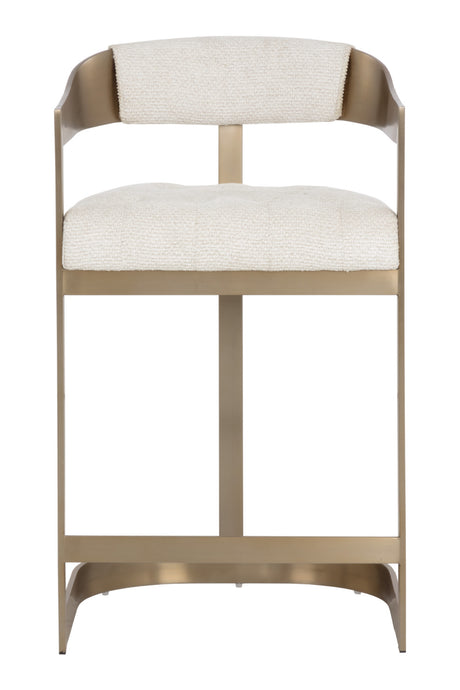   Modern European furniture - Antique Brass Framed Counter Stool - www.oroa.com | Oroa.com