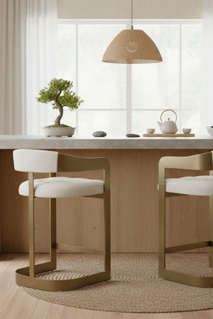   Modern European furniture - Antique Brass Framed Counter Stool - www.oroa.com | Oroa.com