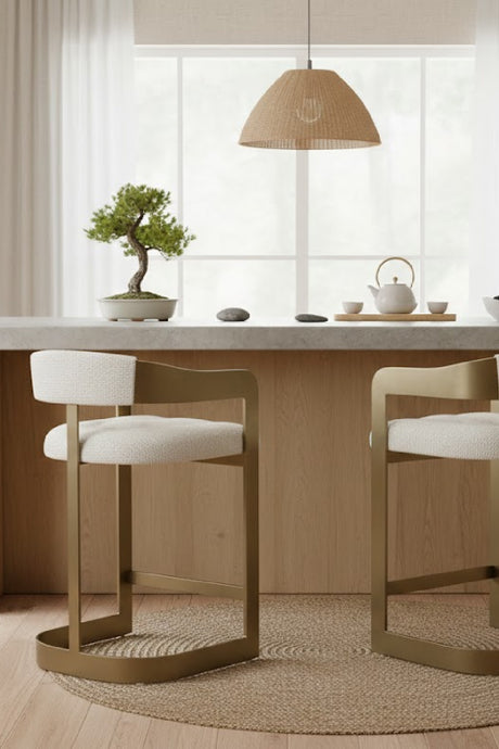   Modern European furniture - Antique Brass Framed Counter Stool - www.oroa.com | Oroa.com