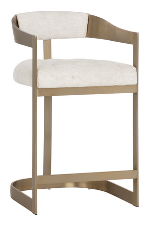   Modern European furniture - Antique Brass Framed Counter Stool - www.oroa.com | Oroa.com