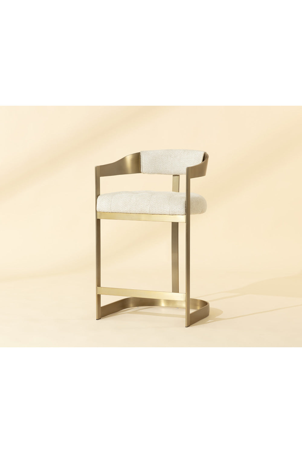   Modern European furniture - Antique Brass Framed Counter Stool - www.oroa.com | Oroa.com
