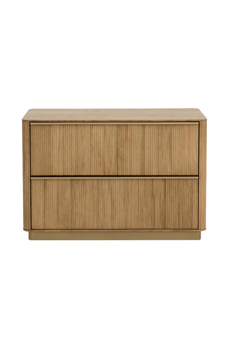   Modern European furniture - Rectangular Rustic Oak & Gold Nightstand - www.oroa.com | Oroa.com