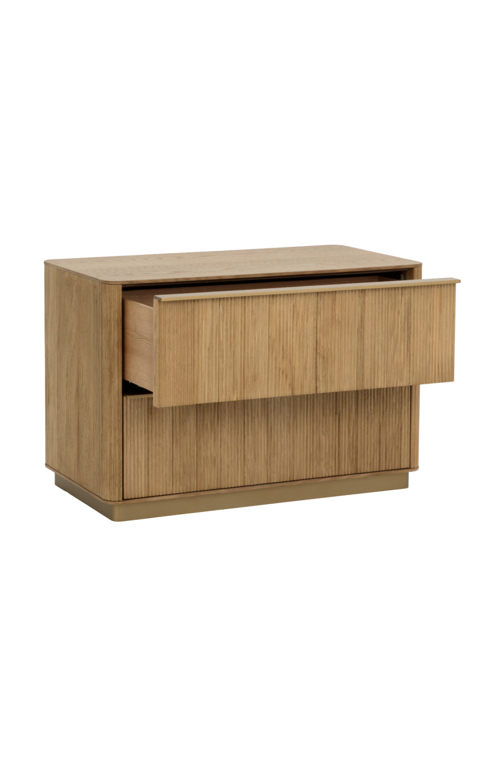   Modern European furniture - Rectangular Rustic Oak & Gold Nightstand - www.oroa.com | Oroa.com