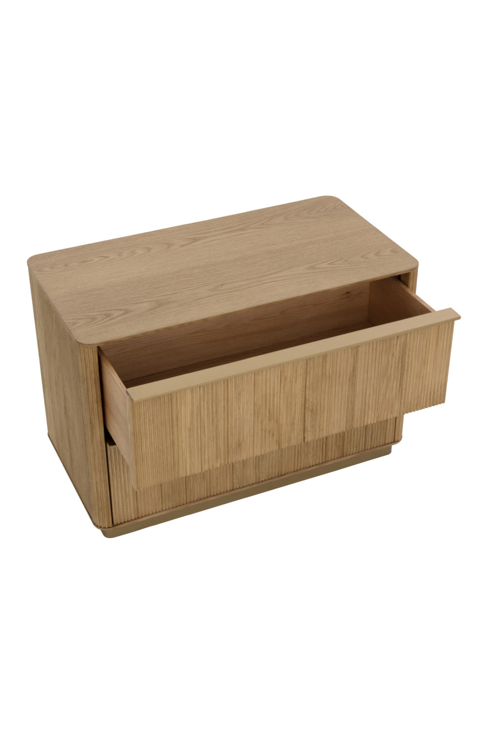  Modern European furniture - Rectangular Rustic Oak & Gold Nightstand - www.oroa.com | Oroa.com