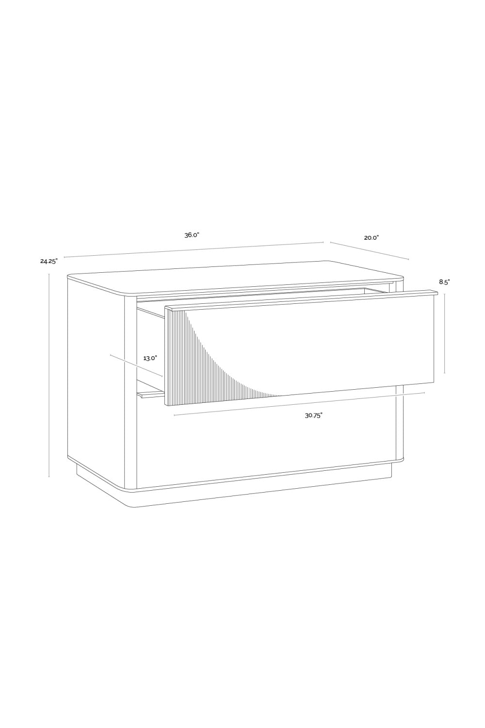   Modern European furniture - Rectangular Rustic Oak & Gold Nightstand - www.oroa.com | Oroa.com
