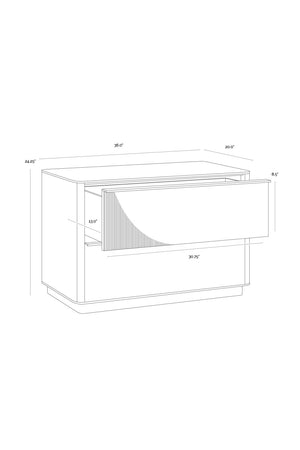   Modern European furniture - Rectangular Rustic Oak & Gold Nightstand - www.oroa.com | Oroa.com