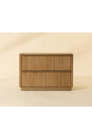   Modern European furniture - Rectangular Rustic Oak & Gold Nightstand - www.oroa.com | Oroa.com