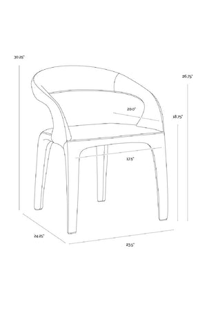   Modern European furniture - Open-Back Leather Look Dining Chair - www.oroa.com | Oroa.com