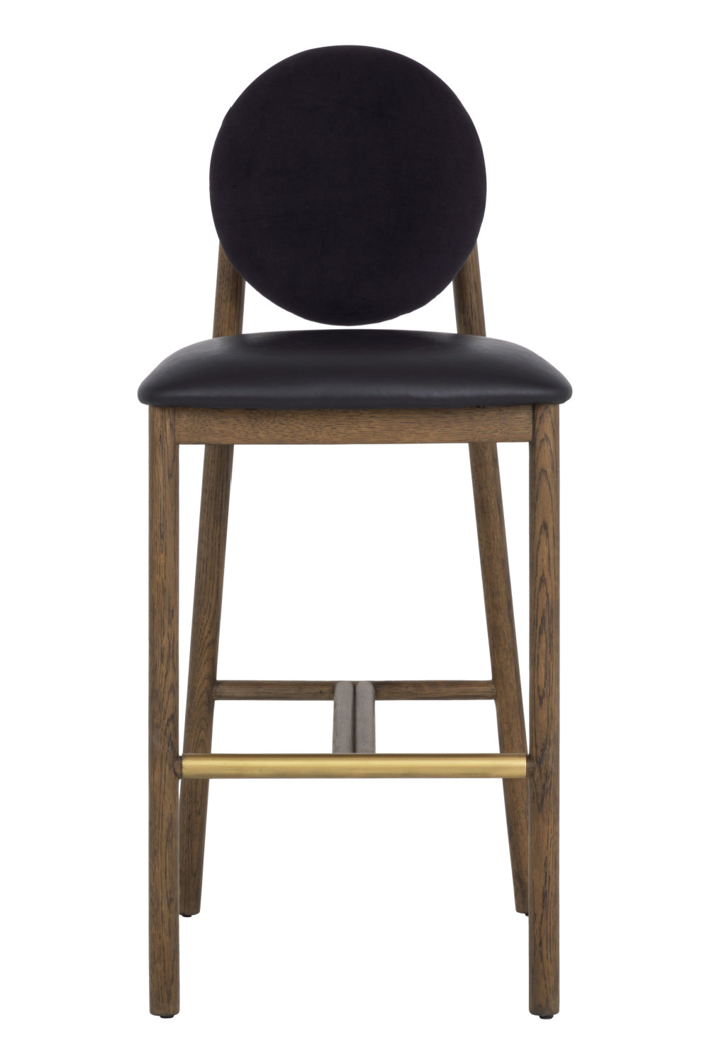   Modern European furniture - Black Round-Back Bar Stool - www.oroa.com | Oroa.com