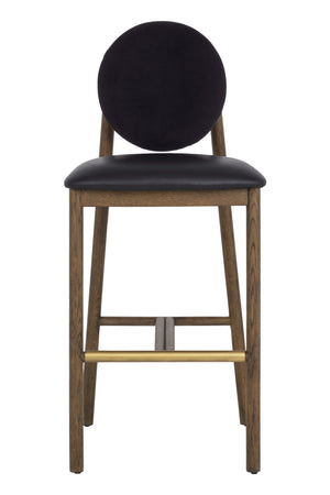   Modern European furniture - Black Round-Back Bar Stool - www.oroa.com | Oroa.com