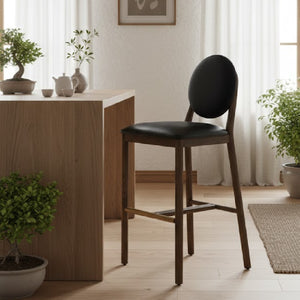   Modern European furniture - Black Round-Back Bar Stool - www.oroa.com | Oroa.com
