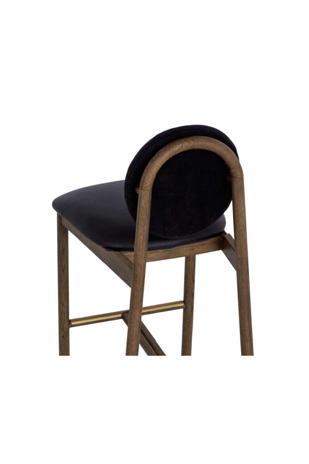   Modern European furniture - Black Round-Back Bar Stool - www.oroa.com | Oroa.com