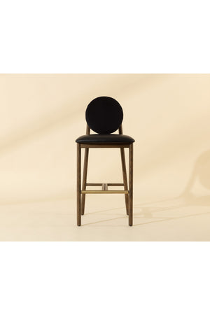   Modern European furniture - Black Round-Back Bar Stool - www.oroa.com | Oroa.com