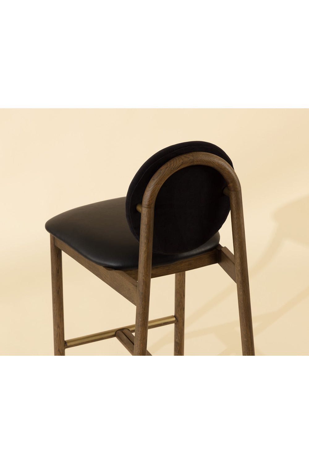   Modern European furniture - Black Round-Back Bar Stool - www.oroa.com | Oroa.com