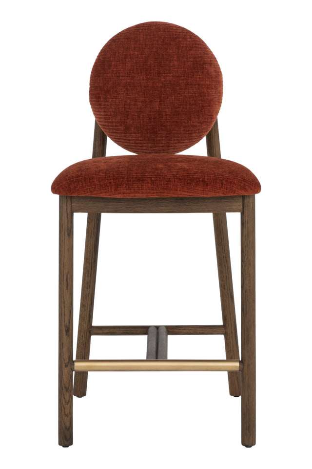 Modern European furniture - Red Rounded-Back Counter Stool - www.oroa.com