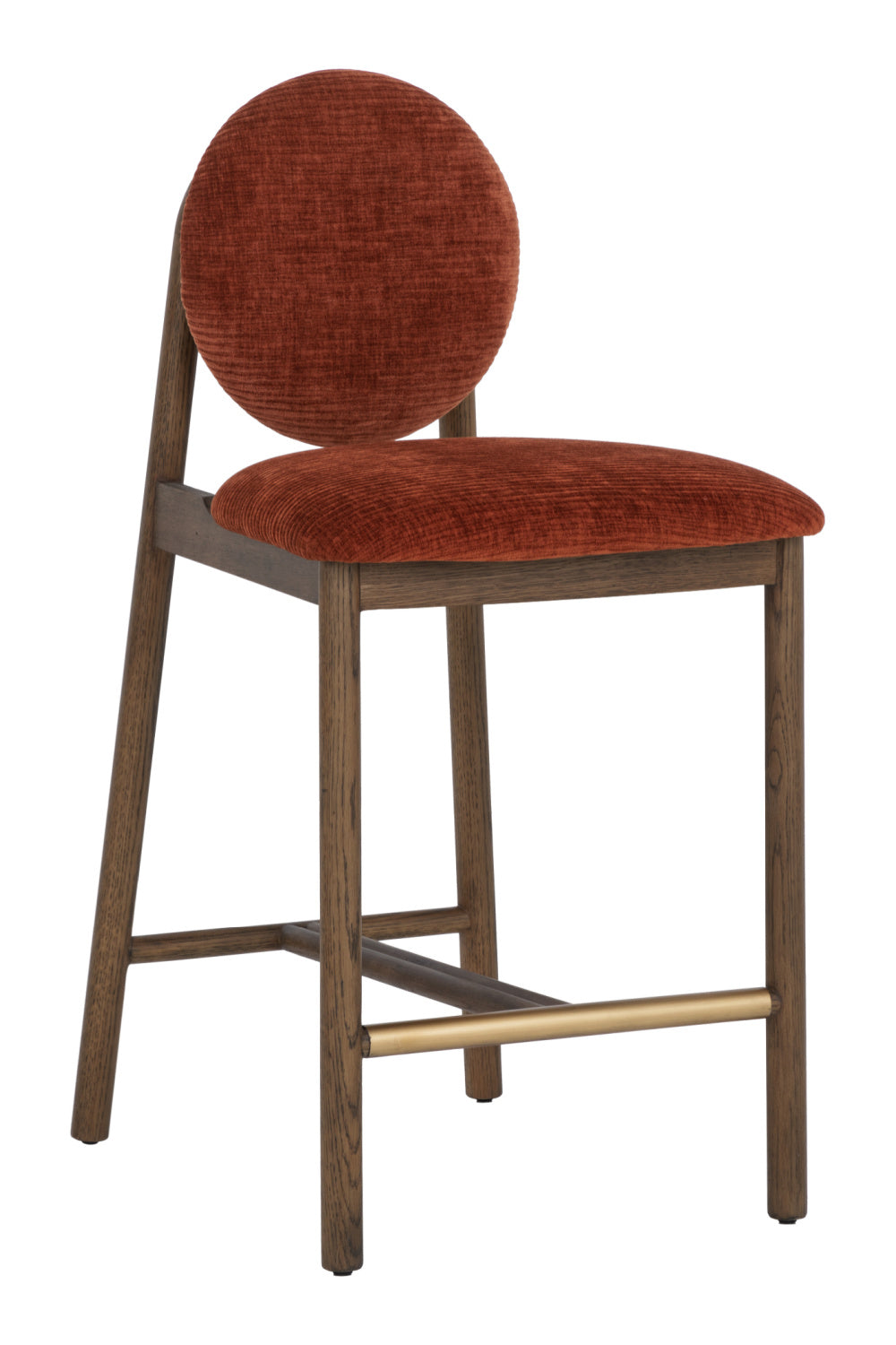   Modern European furniture - Red Rounded-Back Counter Stool - www.oroa.com | Oroa.com