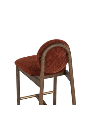   Modern European furniture - Red Rounded-Back Counter Stool - www.oroa.com | Oroa.com