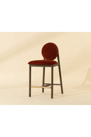   Modern European furniture - Red Rounded-Back Counter Stool - www.oroa.com | Oroa.com