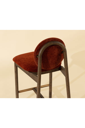  Modern European furniture - Red Rounded-Back Counter Stool - www.oroa.com | Oroa.com