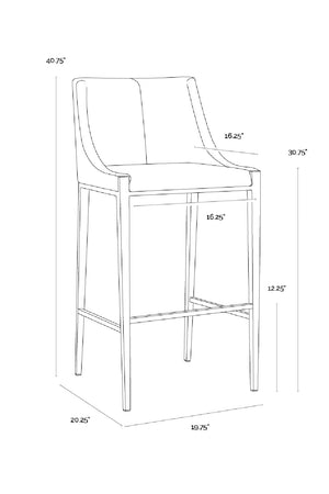   Modern European furniture - Fabric Upholstered Bar Stool - www.oroa.com | Oroa.com