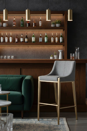   Modern European furniture - Fabric Upholstered Bar Stool - www.oroa.com | Oroa.com