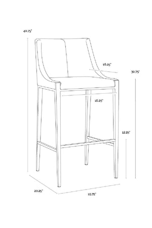   Modern European furniture - Fabric Upholstered Bar Stool - www.oroa.com | Oroa.com
