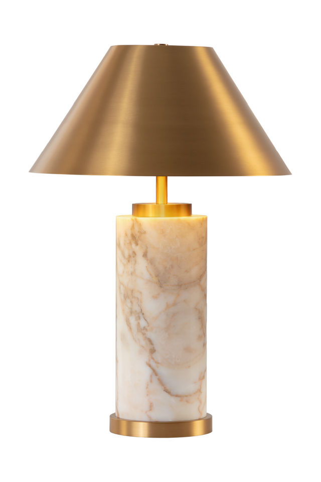 Modern European furniture - Cylindrical Marble Table Lamp - www.oroa.com