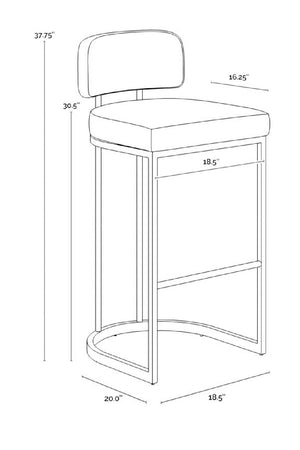   Modern European furniture - Two-Toned Low-Back Bar Stool - www.oroa.com | Oroa.com