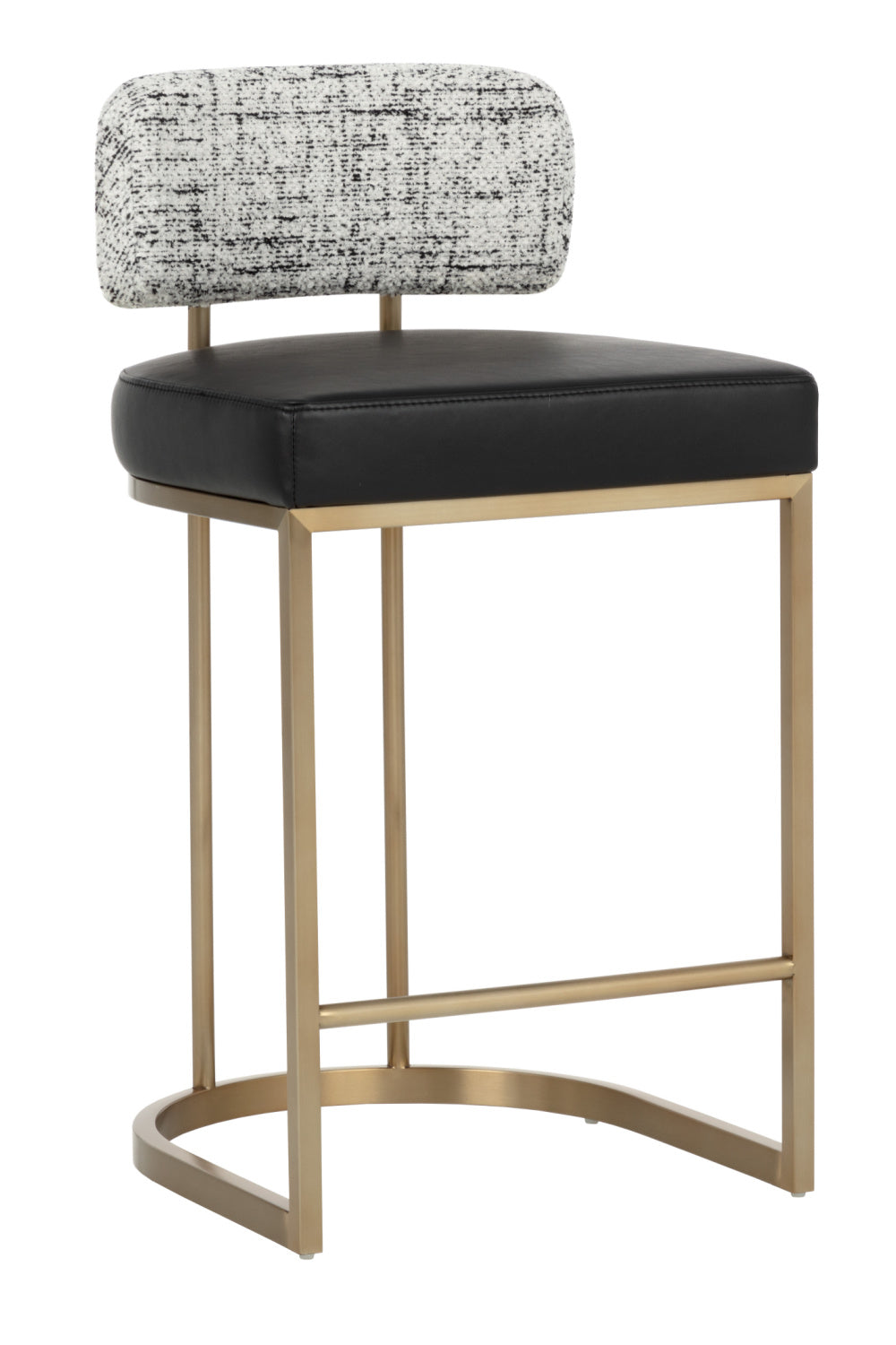   Modern European furniture - Brass Frame Upholstered Counter Stool - www.oroa.com | Oroa.com