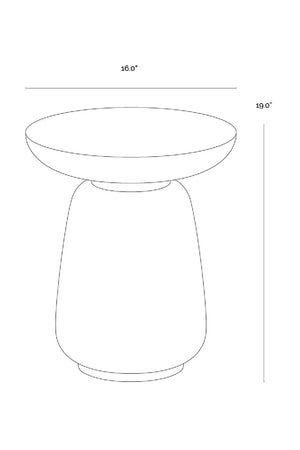   Modern European furniture - Timber Effect Indoor/Outdoor End Table - www.oroa.com | Oroa.com