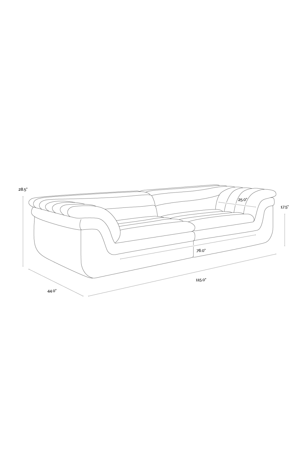   Modern European furniture - Deep-Channeled Fabric Sofa - www.oroa.com | Oroa.com