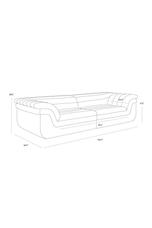   Modern European furniture - Deep-Channeled Fabric Sofa - www.oroa.com | Oroa.com