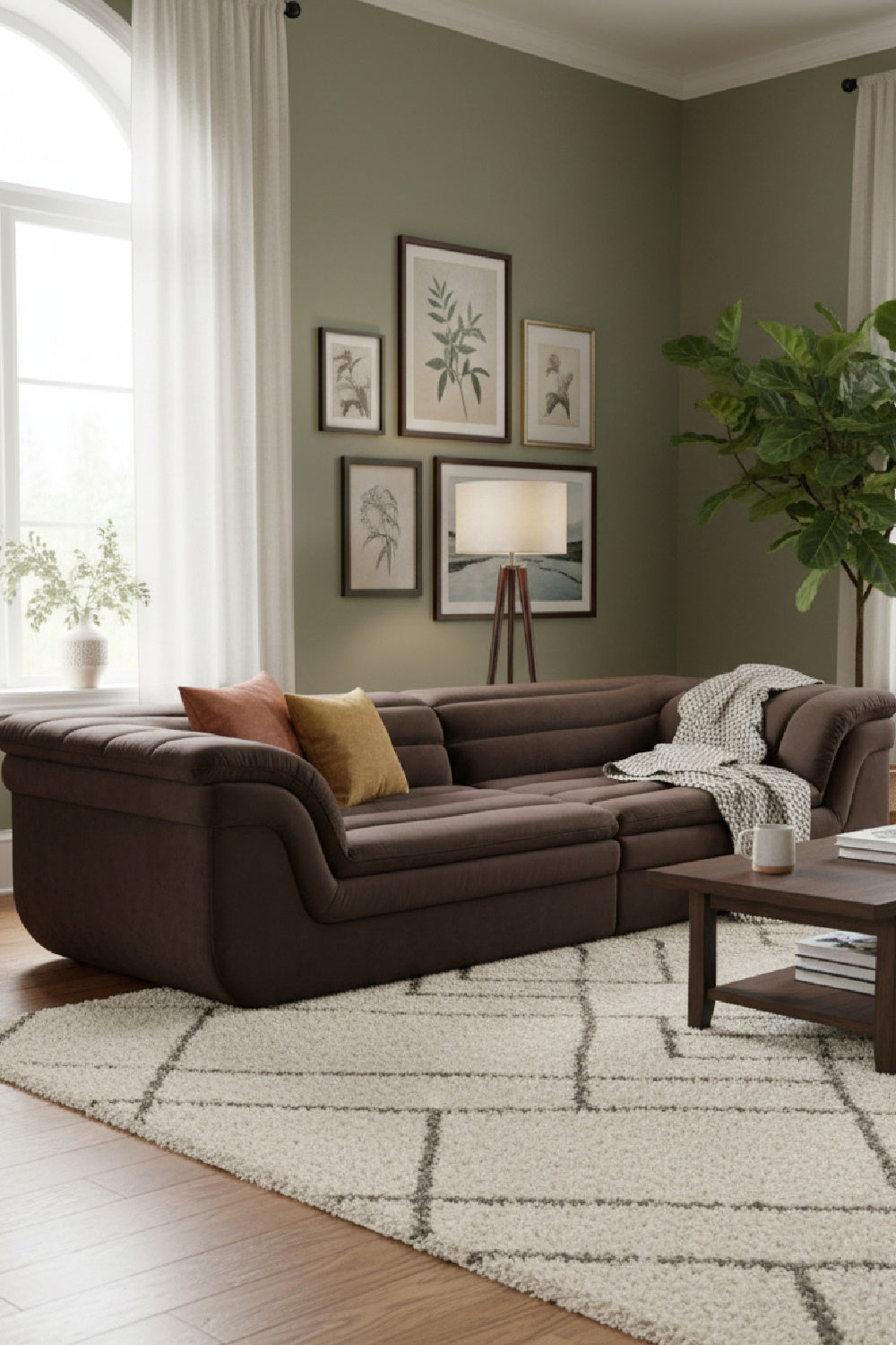   Modern European furniture - Deep-Channeled Fabric Sofa - www.oroa.com | Oroa.com