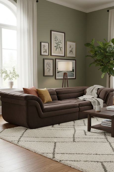   Modern European furniture - Deep-Channeled Fabric Sofa - www.oroa.com | Oroa.com