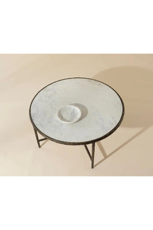   Modern European furniture - Brass Framed Marble Coffee Table - www.oroa.com | Oroa.com
