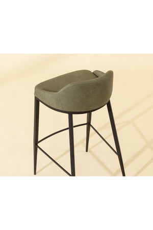   Modern European furniture - Low-Back Leather Look Bar Stool - www.oroa.com | Oroa.com