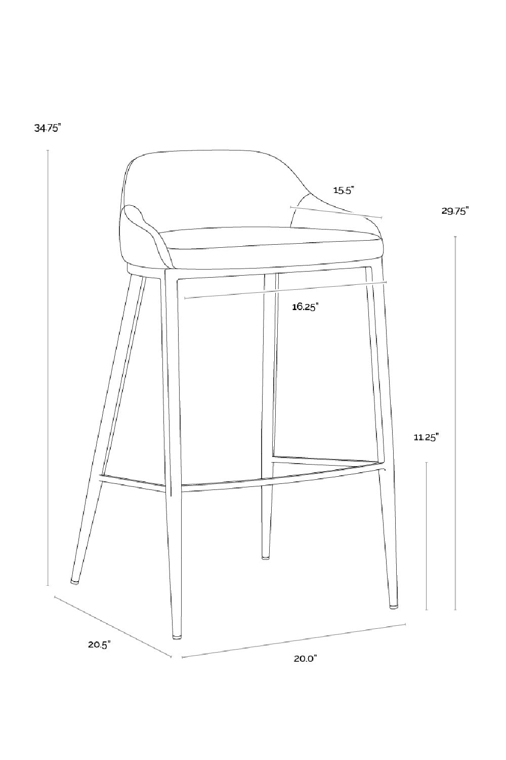   Modern European furniture - Low-Back Leather Look Bar Stool - www.oroa.com | Oroa.com