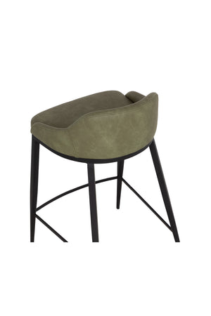   Modern European furniture - Low-Back Leather-Look Counter Stool - www.oroa.com | Oroa.com