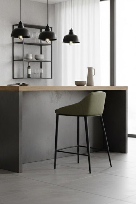   Modern European furniture - Low-Back Leather-Look Counter Stool - www.oroa.com | Oroa.com