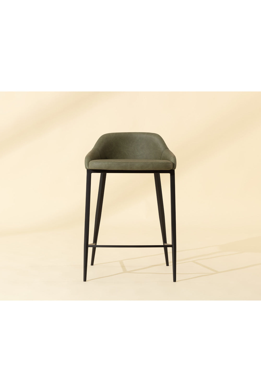   Modern European furniture - Low-Back Leather-Look Counter Stool - www.oroa.com | Oroa.com