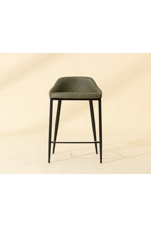   Modern European furniture - Low-Back Leather-Look Counter Stool - www.oroa.com | Oroa.com