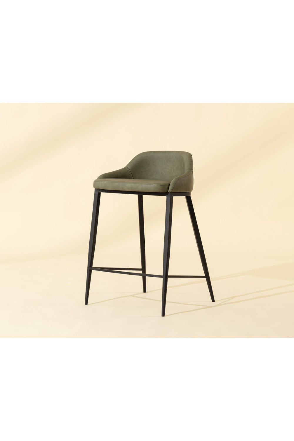   Modern European furniture - Low-Back Leather-Look Counter Stool - www.oroa.com | Oroa.com