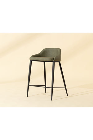   Modern European furniture - Low-Back Leather-Look Counter Stool - www.oroa.com | Oroa.com
