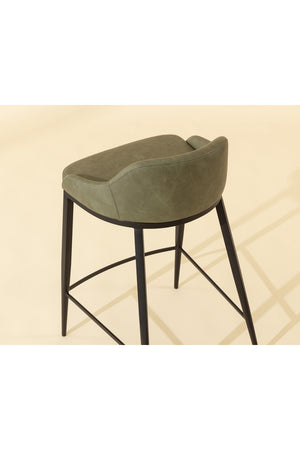   Modern European furniture - Low-Back Leather-Look Counter Stool - www.oroa.com | Oroa.com
