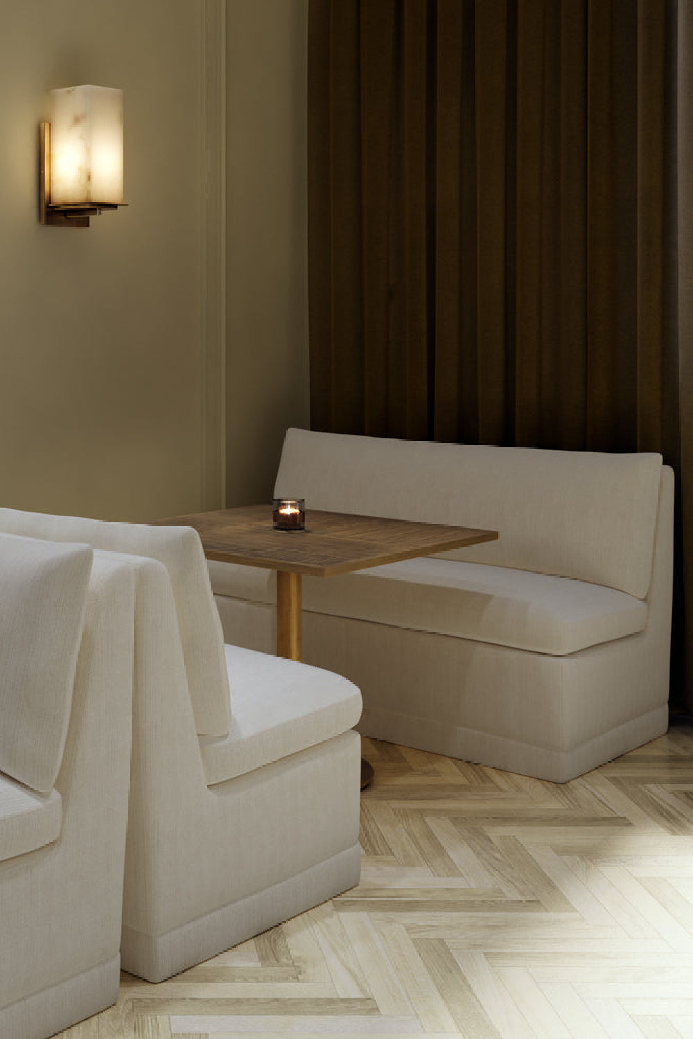   Modern European furniture - White Rectangular Banquette - www.oroa.com | Oroa.com