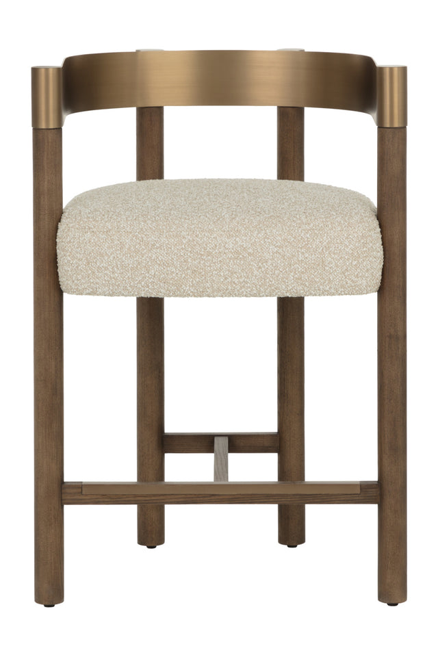 Modern European furniture - Brown Ash Curved Bar Stool - www.oroa.com