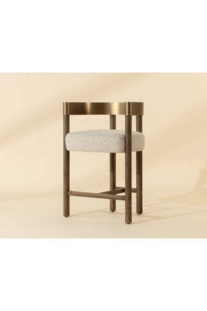  Modern European furniture - Brown Ash Curved Bar Stool - www.oroa.com | Oroa.com