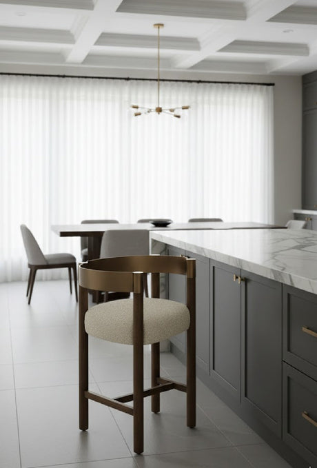   Modern European furniture - Brown Ash Curved Bar Stool - www.oroa.com | Oroa.com