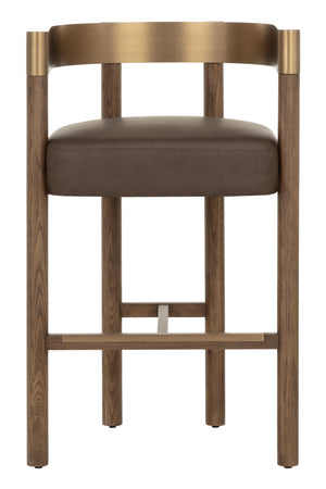   Modern European furniture - Brown Ash Curved Bar Stool - www.oroa.com | Oroa.com