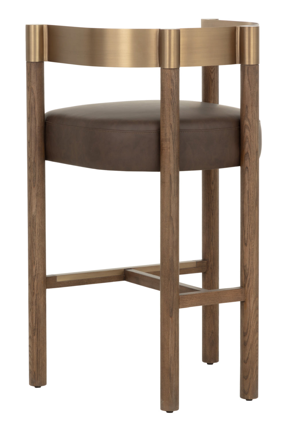   Modern European furniture - Brown Ash Curved Bar Stool - www.oroa.com | Oroa.com